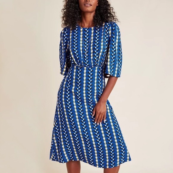 Anthropologie The Odells Marjorie Geo Midi Dress - Picture 6 of 6
